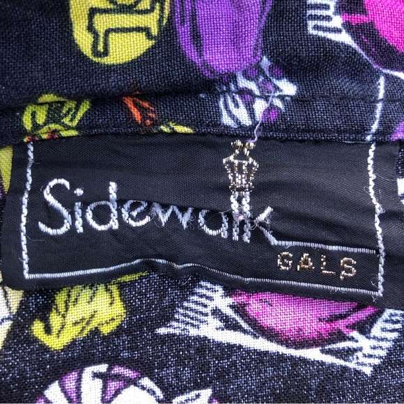 Vintage 80s Penny Candy Fun Novelty Kitschy Print Button Up Blouse Top - Picture 10 of 14